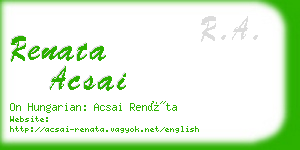 renata acsai business card